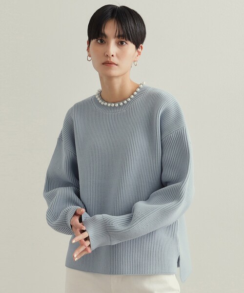 マンシングウェア◆ウール100% ニット セーター 日本製 アイボリー Lサイズ LADY LUCK LUCA（レディラックルカ） ニット セーター LC/LLL