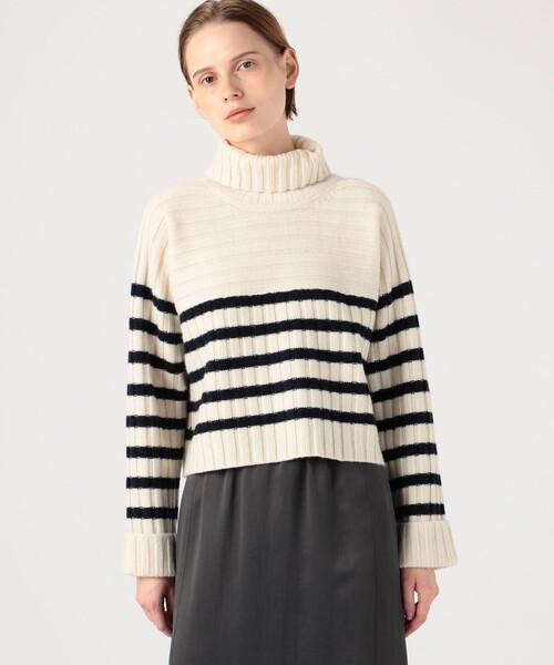 MACPHEE（マカフィー） タートルネックニット S ネイビー レディース