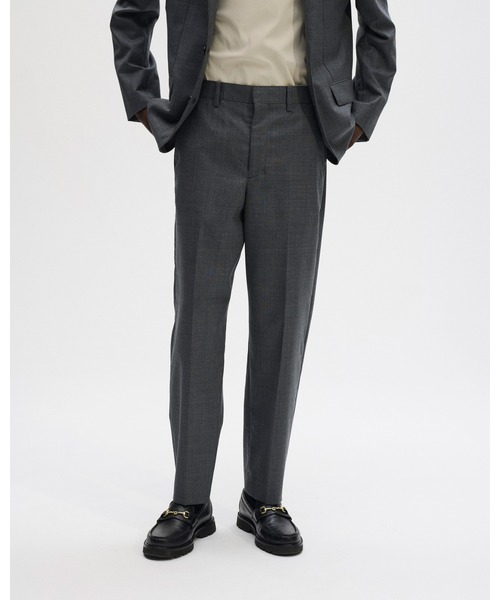 スラックス SUMMER MERINO WOOL TAPERED EASY SLACKS メンズ レディースの画像