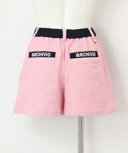 archivio パンツ 「LADIES」ツイード風ショートパンツ