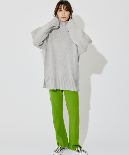 「Auntie Rosa Holiday」 長袖ニット FREE ライトブルー レディース_画像4