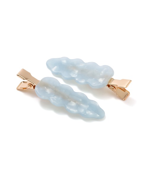 新品未使用　青　ブルー　ウェービーヘアピン Francfranc（フランフラン） 前髪クリップ ウェーブ ライトブルー