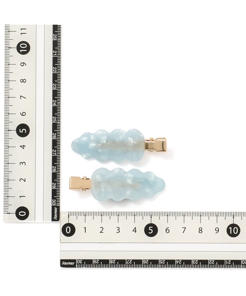 Francfranc（フランフラン） 前髪クリップ ウェーブ ライトブルー