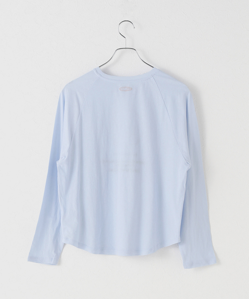 美品! ラ ユット ロゴラグランTee サックスブルー La Hutte Spick&Span tシャツ La Hutte / ラ ユット ロゴラグランTee