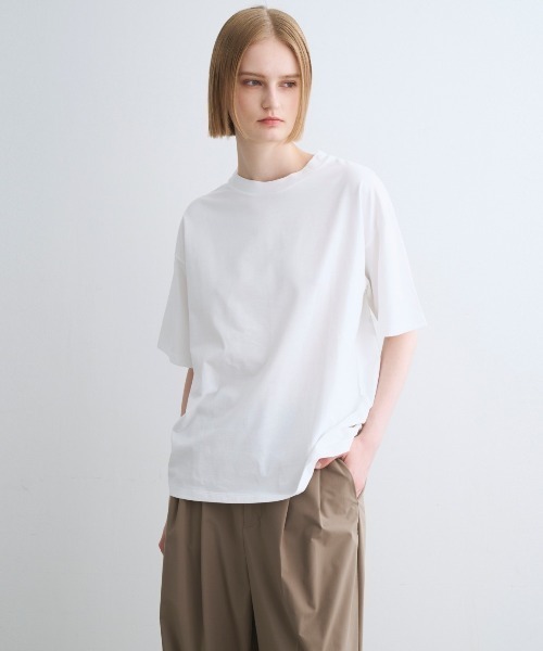 tシャツ パウダリーコットン ルーズTシャツ レディース