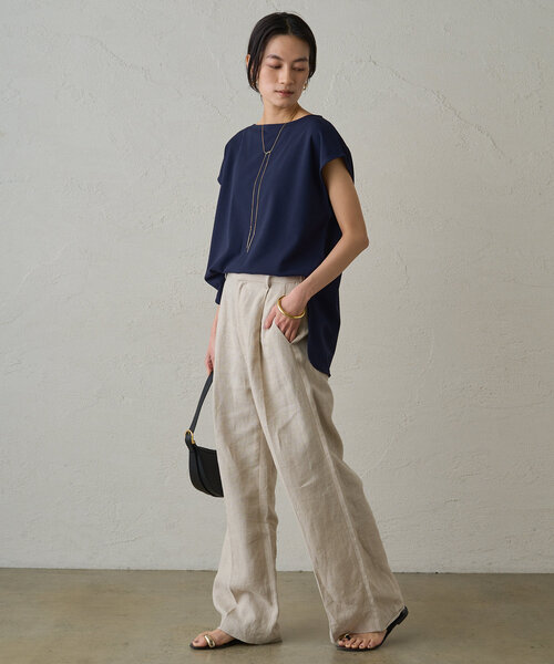 Loungedress ブラウス シャツ カットジョーゼットフレンチ