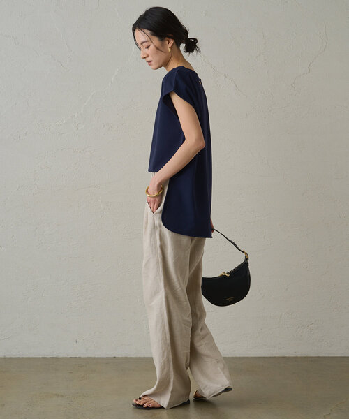 Loungedress ブラウス シャツ カットジョーゼットフレンチ