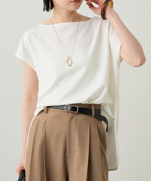 Loungedress ブラウス シャツ カットジョーゼットフレンチ