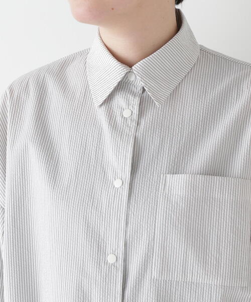 human woman（ヒューマンウーマン） ブラウス シャツ サッカーブラウス