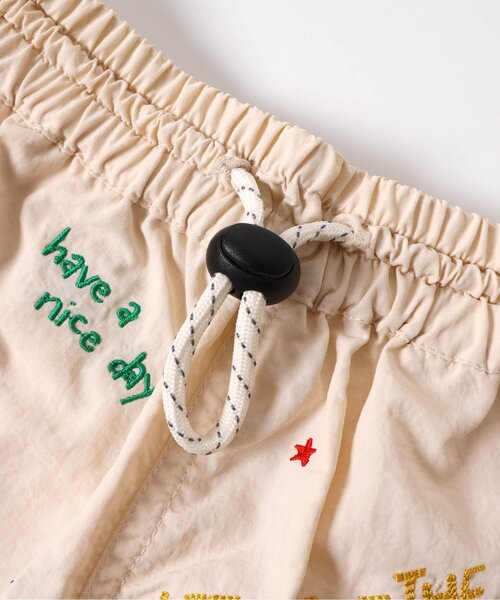 apres les cours パンツ 水陸両用バイカラー・刺繍ハーフパンツ
