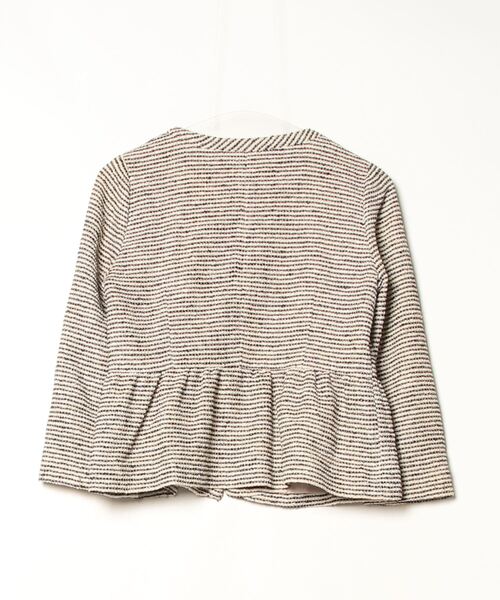 Tiara（ティアラ） ノーカラージャケット 3 ベージュ レディース