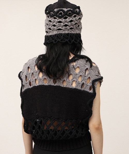 leinwande（ラインヴァンド） ニット セーター Mix Yarn Crochet Top