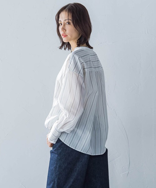 LAUTREAMONT ブラウス シャツ シアードロストシャツ「洗濯機で