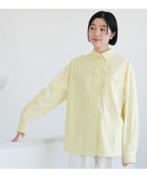 ブラウス シャツ ＴＨＲＥＥ　ＦＩＦＴＹ　ＳＴＡＮＤＡＲＤ　小谷　実由さんと作った　こだわりの薄黄色シャツ　「イエロー」 レディース