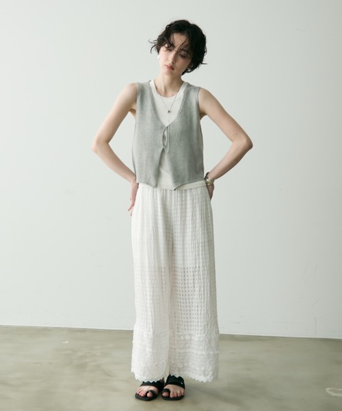 【専用です】エムズグレイシー　ニットベスト　ジレ　サイズ38　美品 ハイゲージニットロングジレ≪手洗い可能≫ | MAYSON GREY