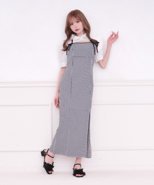 最安値 ショートボレロアンサンブルギンガムワンピ♡XS♡完売品♡タグ付き apres jour（アプレジュール） ブラウス シャツ 「SET着用可能