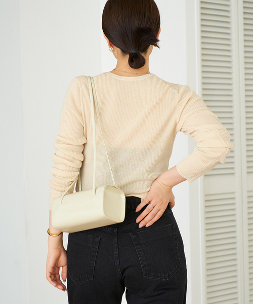 plage カーディガン 「追加」whisper rib sheer レディース