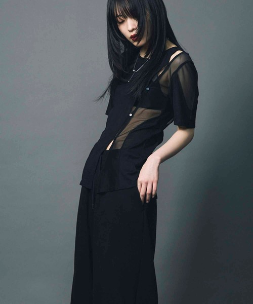 tシャツ 「led.tokyo」SHEER DOCKING TEE/シアードッキングTシャツ レディース セール】【led.tokyo】SHEER DOCKING TEE/シアードッキングT