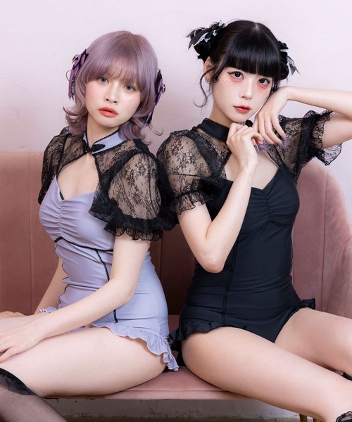 DearMyLove 水着 デコルテレースワンピース水着 レディース : ZOZOTOWN