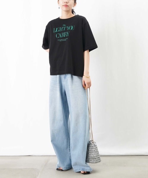 tシャツ LC/LLL シルケットロゴカットソー レディース LC/LLL シルケットロゴカットソー（Tシャツ/カットソー）｜LUCA