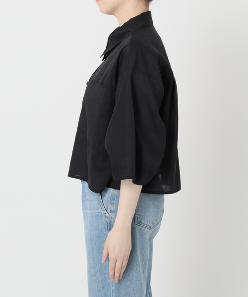 ⭐︎新品未使用　IENA リネンミックスクロップドシャツ リネンミックスクロップドシャツ（シャツ／ブラウス）｜IENA