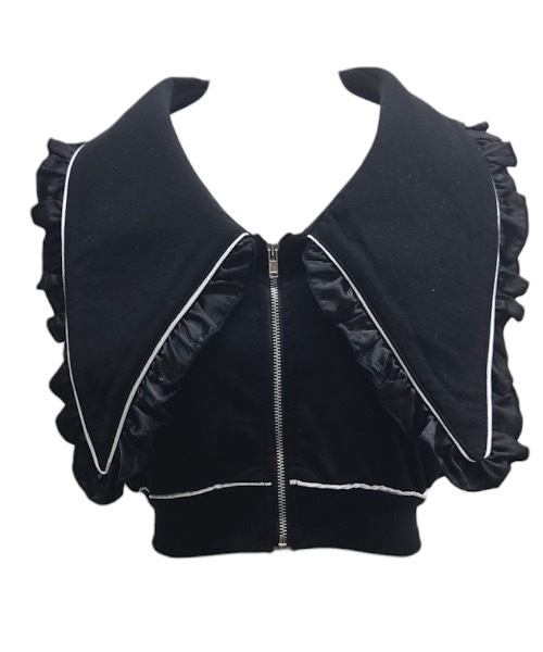 新品未使用lilLilly S/S フリルスウェットパーカー 黒 S/S フリルスウェットパーカー | lilLilly official webstore