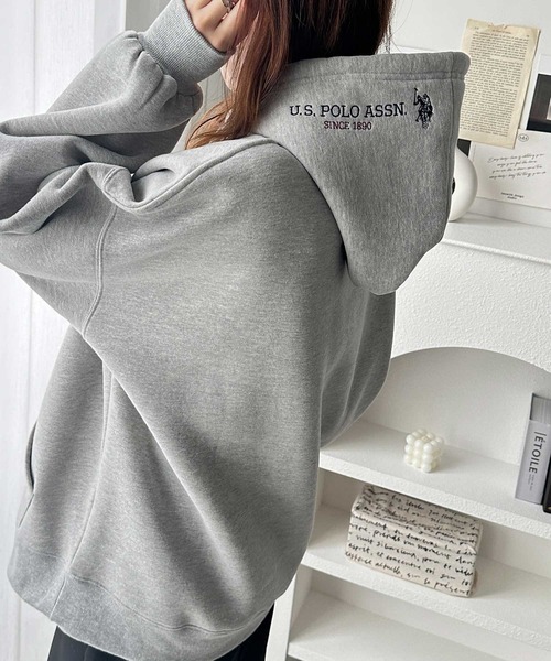 パーカー GeeRA別注「U.S. POLO ASSN.」フード刺繍裏起毛パーカー レディース | U.S. POLO ASSN. | 01
