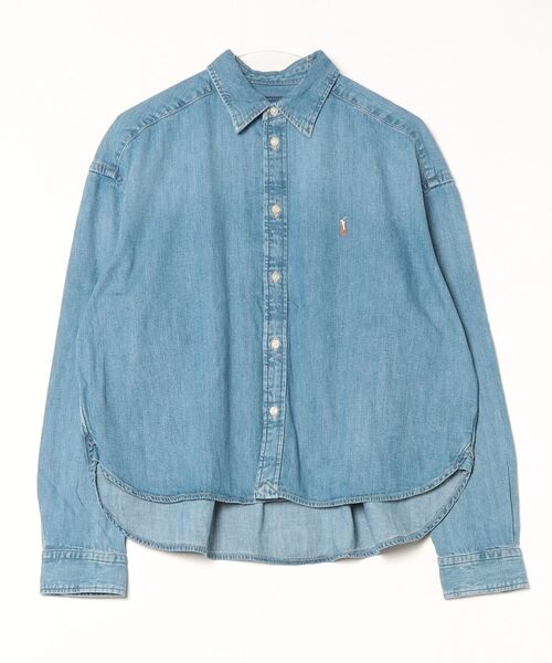 POLO RALPH LAUREN ブラウス シャツ クロップド ボクシー デニム
