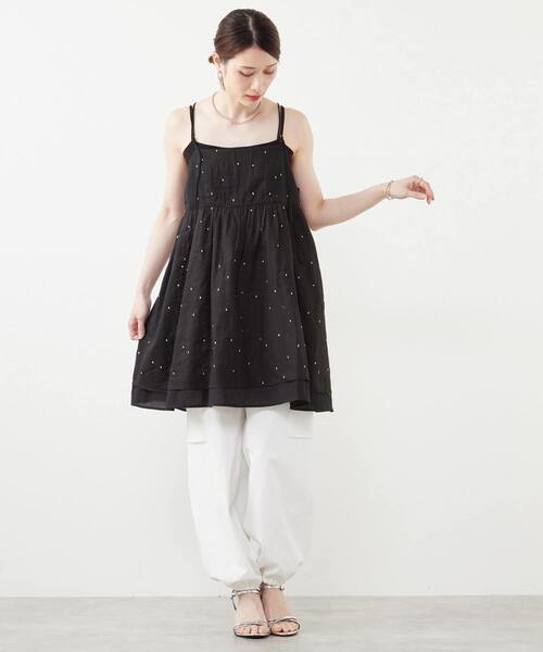 「SOFFITTO」 キャミソールワンピース FREE ネイビー レディース_画像9