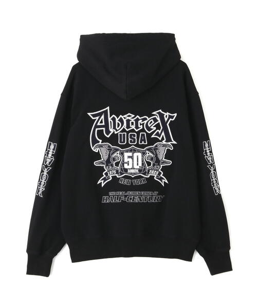 新品未使用　パーカー50 AVIREX パーカー 「50th Anniversary」GRAPHIC ZIP UP PARKA