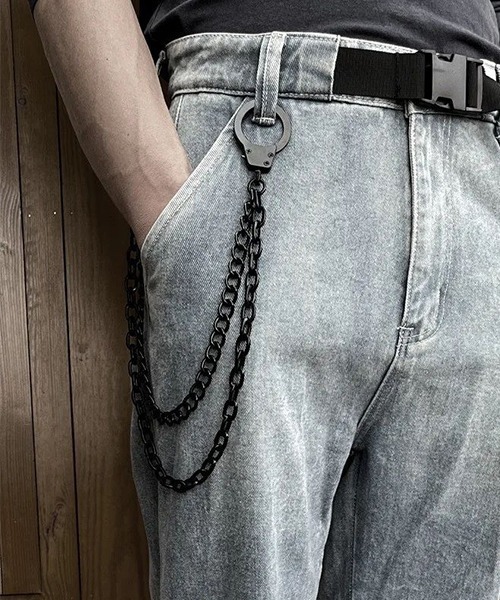 B.I.D. ウォレットチェーン 「手錠二連ブラックウォレットチェーン(SK