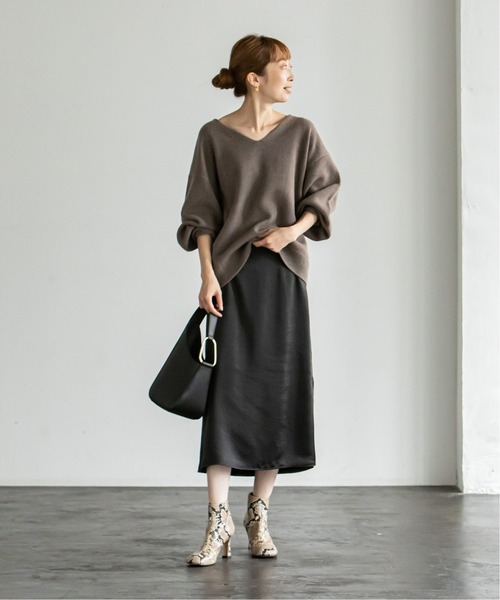 NOBLE（ノーブル） Vネックニット FREE ホワイト レディース