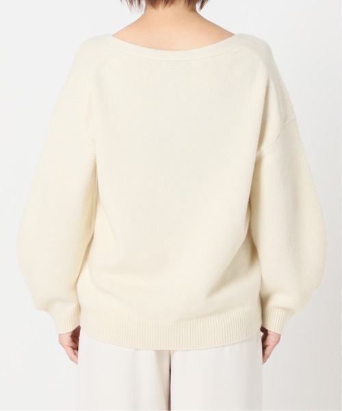 NOBLE（ノーブル） Vネックニット FREE ホワイト レディース