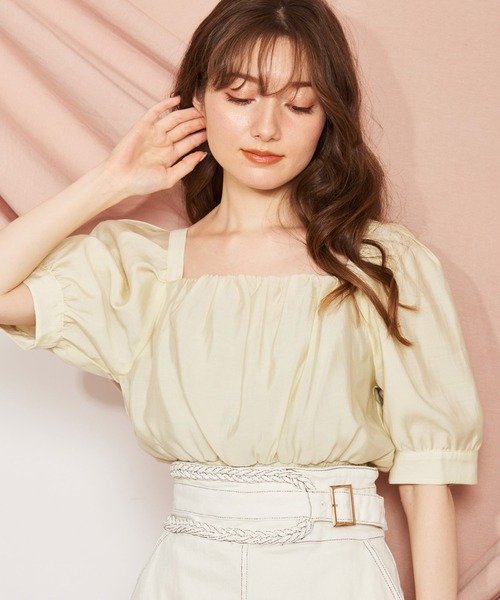 「NOELA」 半袖ブラウス フリー オフホワイト レディース_画像6