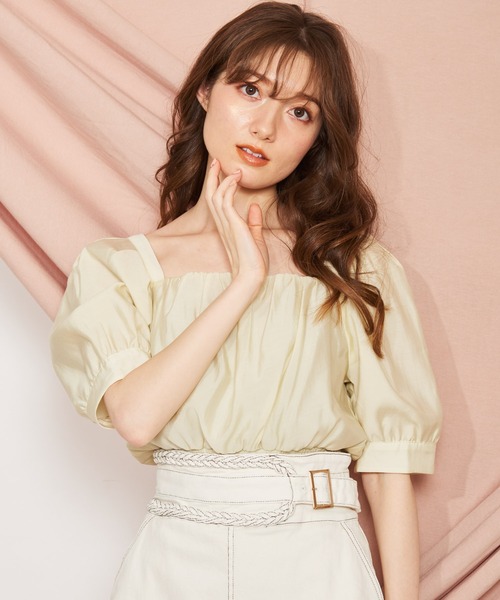 「NOELA」 半袖ブラウス フリー オフホワイト レディース_画像9