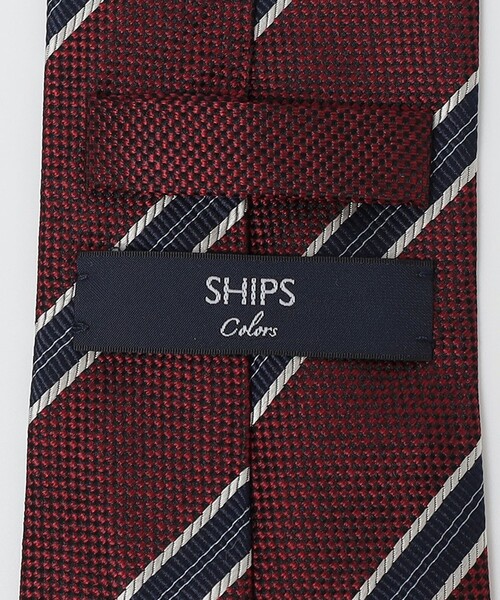 ■新品【シップス/SHIPS】ネクタイ レジメン シルク 日本製 ブルー×赤×黄 SHIPS Colors（シップスカラーズ） ネクタイ SHIPS Colors:シルク