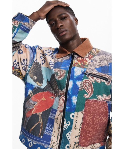 Desigual ☆ デシグアル ブルゾン ジャケット ラクロワ Mサイズ Desigual（デシグアル） コート ジャケット パッチワークファブリック