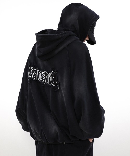 エンバーメイズ　パーカー黒 Mサイズ RIDEZ SKULL MC ZIP PARKA 12oz 厚手スカル ジップパーカー RHD04 | RIDEZ