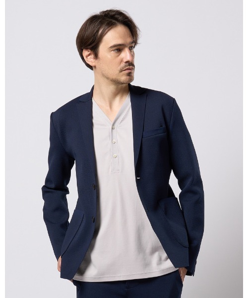 ジャケット テーラードジャケット function knit jacket (jacquard check) メンズの画像