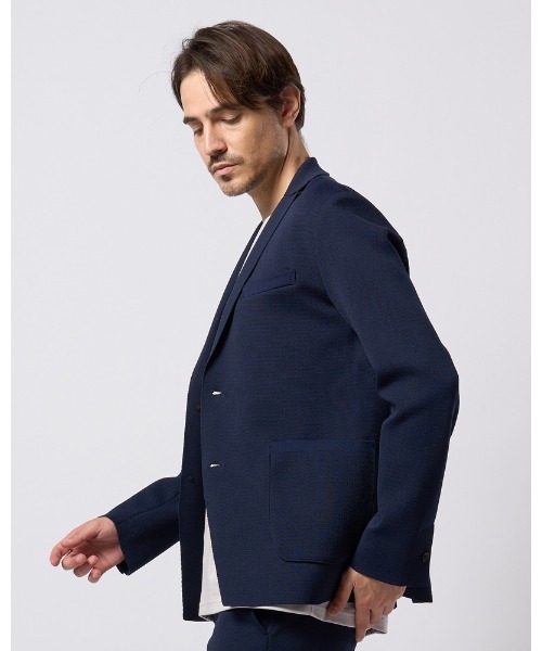 ジャケット テーラードジャケット function knit jacket (jacquard check) メンズの画像