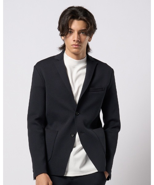ジャケット テーラードジャケット function knit jacket (jacquard check) メンズの画像