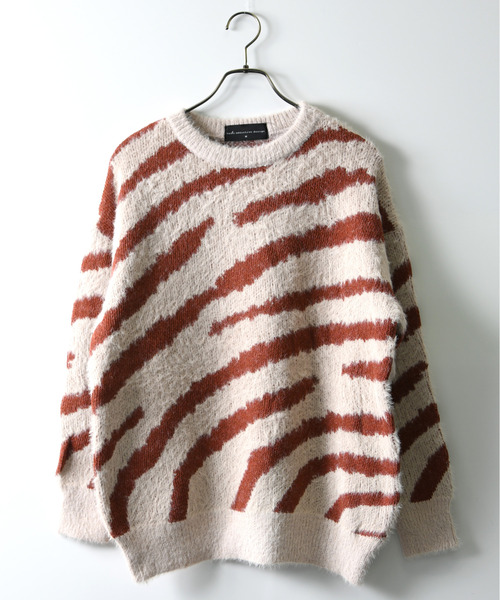 NEOS（KOKUYO） セーター ニット 「neos」ビッグシルエット ゼブラ 総