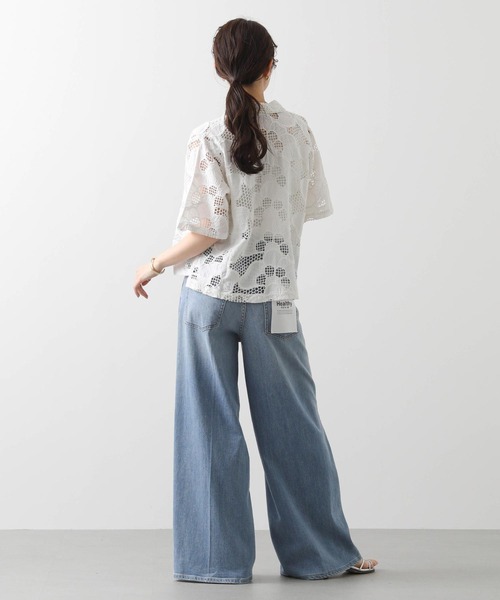 「Torrazzo Donna」 半袖ブラウス FREE オフホワイト レディース_画像8