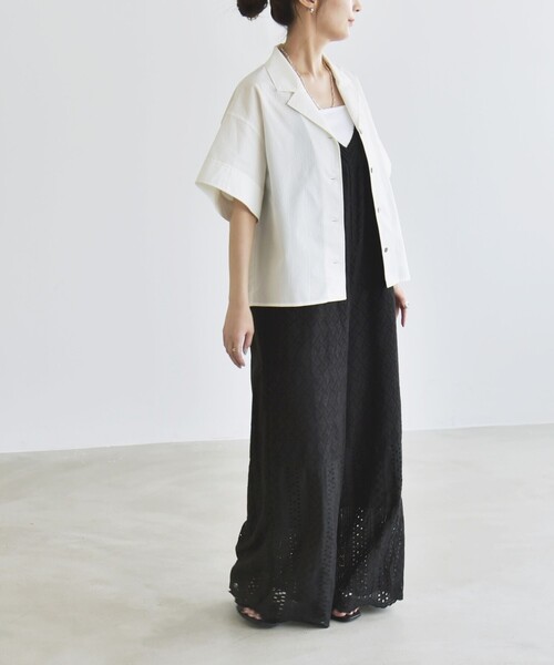 「quaranciel」 半袖シャツ ONE SIZE オフホワイト レディース_画像3