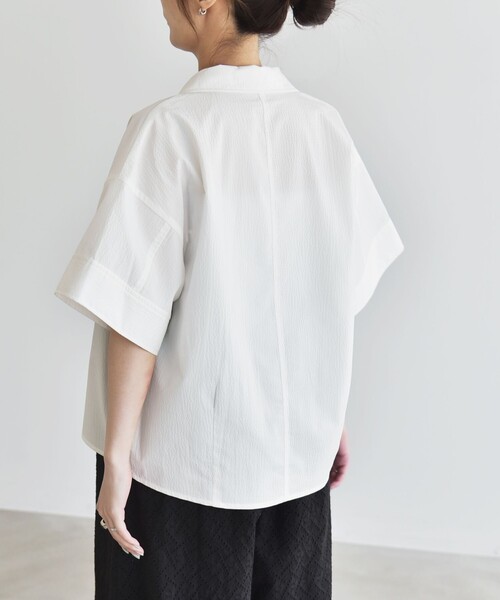 「quaranciel」 半袖シャツ ONE SIZE オフホワイト レディース_画像7