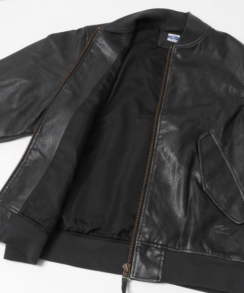 アーミーツイル ブラックレザージャケット ARMY TWILL（アーミーツイル） メンズ レザージャケット ヴィーガン