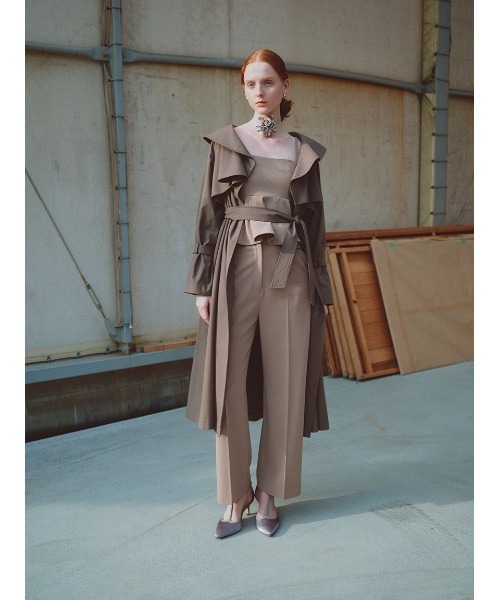 「LILY BROWN」 トレンチコート FREE カーキ レディース_画像2