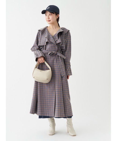 「LILY BROWN」 トレンチコート FREE カーキ レディース_画像5