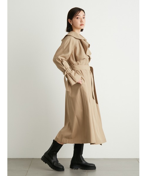 「LILY BROWN」 トレンチコート FREE カーキ レディース_画像8