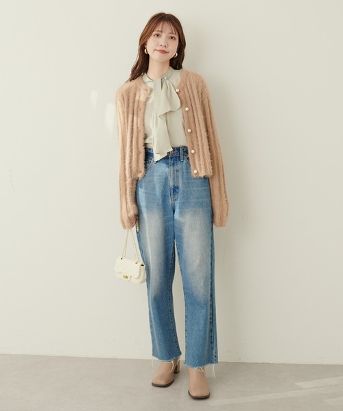 「natural couture」 長袖ブラウス FREE グレイッシュベージュ レディース_画像8